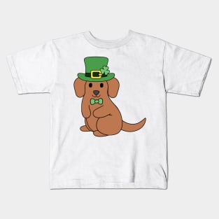 St Patrick Dachshund Kids T-Shirt